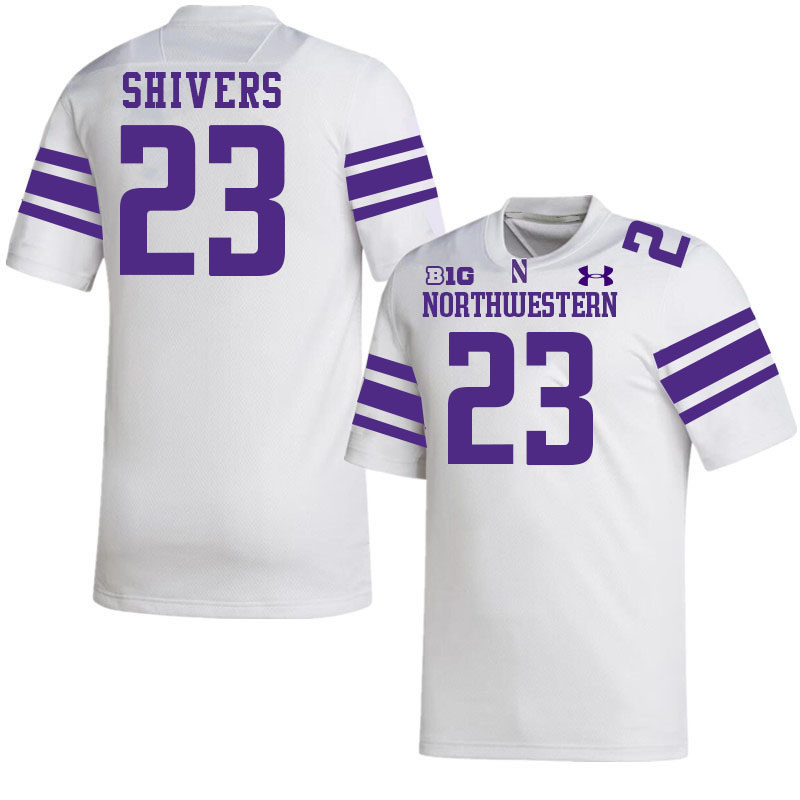 Northwestern Wildcats #23 Cole Shivers College Football Jerseys Stitched-White